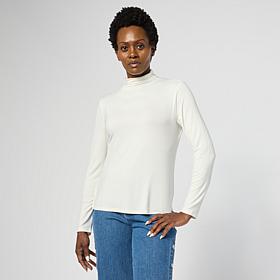 "As Is" G by Giuliana Long Sleeve Mini Mock Neck Top