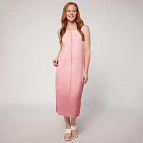 "As Is" G by Giuliana Make Believe Denim Mesh Midi Dress