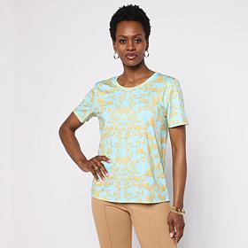 "As Is" G by Giuliana Printed Knit Tee