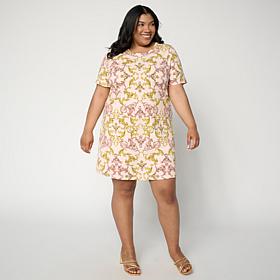 "As Is" G by Giuliana Printed T-Shirt Dress