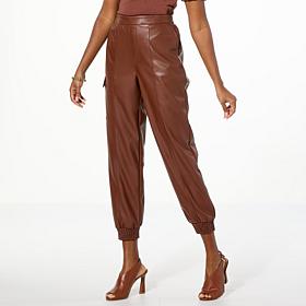 "As Is" G by Giuliana Pull-On Faux Leather Jogger Pant