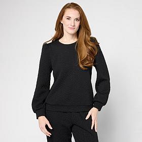 "As Is" G by Giuliana Quilted Knit Sweatshirt