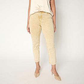 "As Is" G by Giuliana Stretch Denim Straight-Leg Cropped Jean