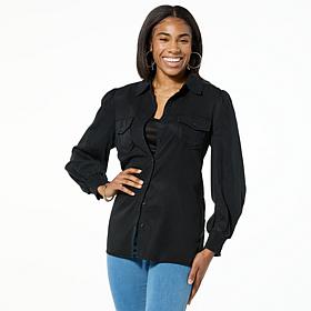 "As Is" G by Giuliana Tencel Button-Down Top