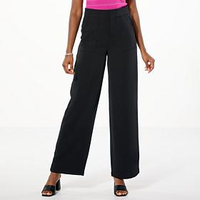 "As Is" G by Giuliana Woven Crepe Wide-Leg Cargo Pant