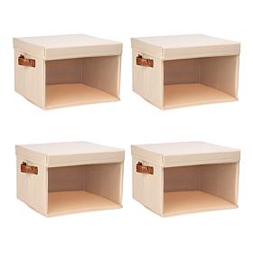 "As Is" Get Neat Mesh Front Storage Bins - Set of 4