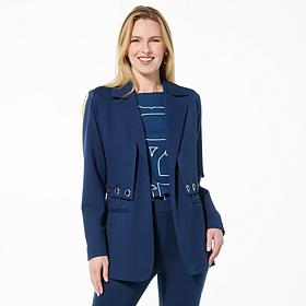 "As Is" GREY by Jhoan Sebastian Grey 3-in-1 Ponte Blazer