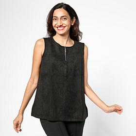 "As Is" Grey by Jhoan Sebastian Grey Faux Suede Top