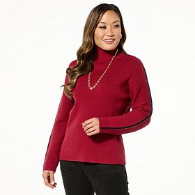 "As Is" GREY by Jhoan Sebastian Grey Mock-Neck Sweater with Whipsti...