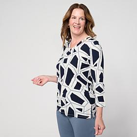 "As Is" GREY by Jhoan Sebastian Grey V-Neck Top with Cutout Detail