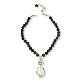 "As Is" Heidi Daus Beautiful Bianca 16-1/2" Beaded Pear Drop Necklace