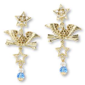 "As Is" Heidi Daus "Gallantly Streaming" Crystal Drop Earrings