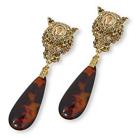 "As Is" Heidi Daus On the Prowl Crystal Drop Earrings