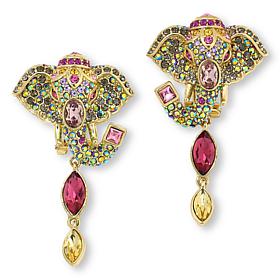 "As Is" Heidi Daus Ravishing Rapture Elephant Drop Earrings
