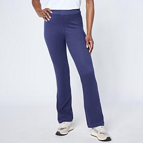 "As Is" Hue Brushed Knit Pull-On Bootcut Pant