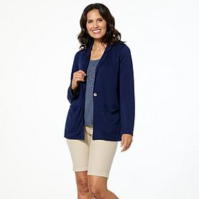 "As Is" HUE French Terry Knit Blazer