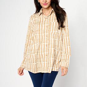 "As Is" Hue Houndstooth Button Down Napshirt