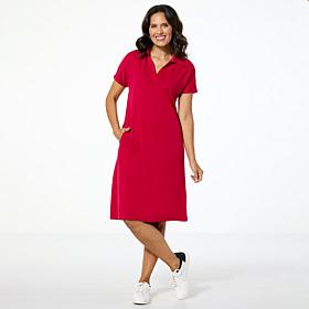 "As Is" HUE Short Sleeve Popover Dress