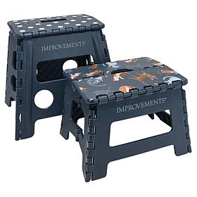 "As Is" Improvements 14.5" and 12.5" Folding Plastic Step Stools