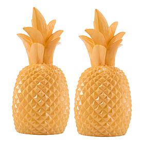 "As Is" Improvements 9" LED Resin Pineapple Lights - Set of 2