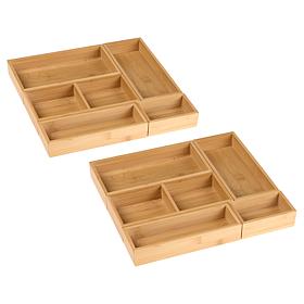 "As Is" Improvements Bamboo Drawer Organizers - Set of 10