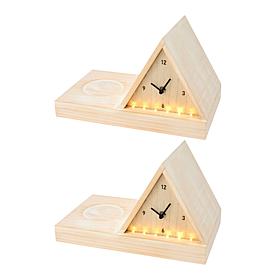 "As Is" Improvements Book Rest Clock w/Light and Storage 2-pack