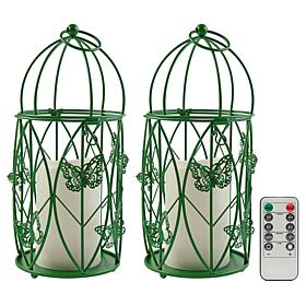 "As Is" Improvements Tiered Metal Lanterns - Set of 2