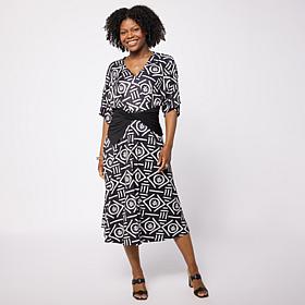 "As Is" In Earnest by Byron Lars Draped Sash Jersey Dress