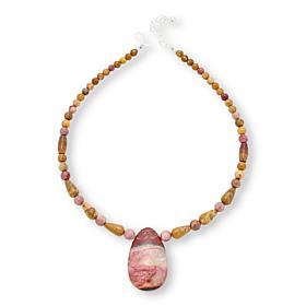 "As Is" Jay King Rainbow Chalcedony and Jasper Necklace