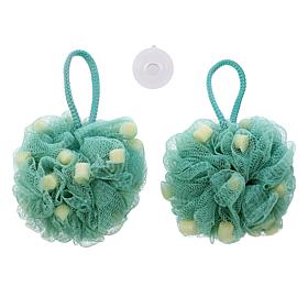 "As Is" Joy CleanBoss 2-pack Body Wash Loofah Puffs with Soap Beads