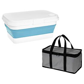 "As Is" Joy CleanBoss Collapsible Picnic Basket, Tray & Cooler