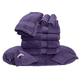 "As Is" Joy CleanBoss USA Grown Cotton 12-piece Plush Towel Set wit...