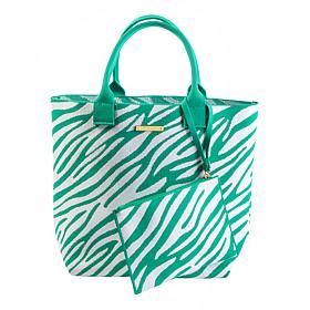 "As Is" Joy CleanBoss World Traveler Knit Chic Tote & Wristlet Set