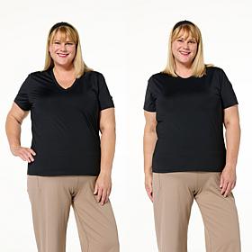 "As Is" Joy Collection Cool & Clean Two Performance Tees w/Headband 