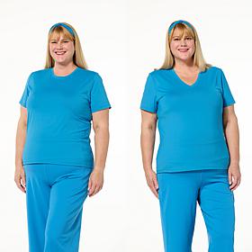 "As Is" Joy Collection Cool & Clean Two Performance Tees w/Headband 