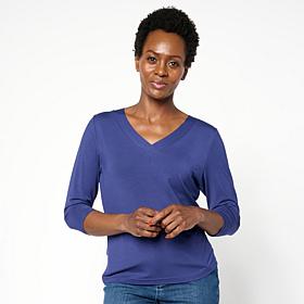 "As Is" Joy Performance Comfortable & Classy V-Neck Top