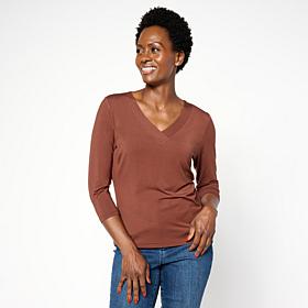 "As Is" Joy Performance Comfortable & Classy V-Neck Top