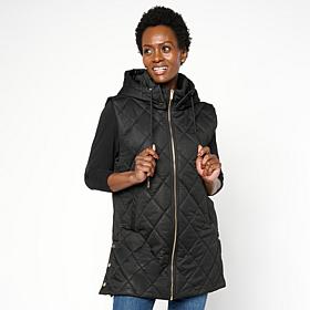 "As Is" Joy Performance Luxe All-Weather Puffer Vest with Removable...
