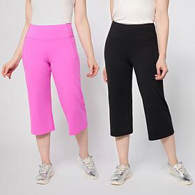 "As Is" Joy Performance Luxe Buttersoft Buy One, Get One Wide Leg C...