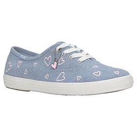 "As Is" Keds® Champion Embroidered Heart Canvas Lace-Up Sneaker