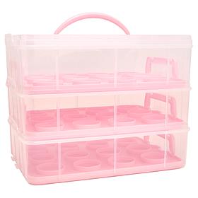 "As Is" Little Venice Cake Company Cupcake Carry Case with 72 Liners