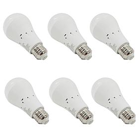 "As Is" Living Glow 6-pack Multi-Socket Rechargeable LED Bulbs