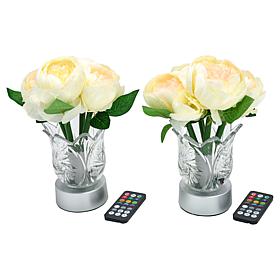 "As Is" Living Glow Rechargeable LED Color Changing Flower Light - ...