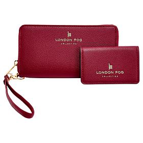 "As Is" London Fog Jade Vegan Leather Wallet and Credit Card Holder...