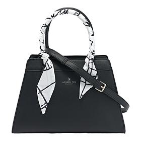 "As Is" London Fog Roslyn Top Handle Satchel with Scarf