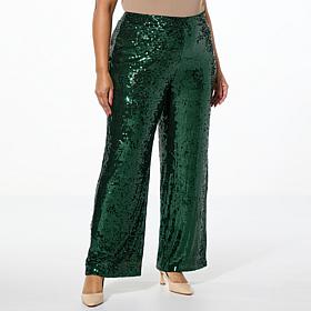 "As Is" Mark & James by Badgley Mischka Elisa Sequin Palazzo Pant