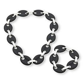 "As Is" Marla Wynne Brass and Resin Mariner-Link Necklace