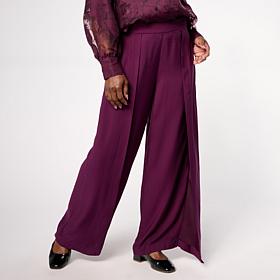 "As Is" MarlaWynne Occasion Fold Over Dress Pant