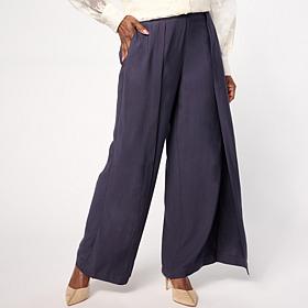 "As Is" MarlaWynne Occasion Fold Over Dress Pant