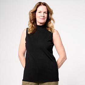"As Is" MarlaWynne Refine Dressing Mock Neck Shell